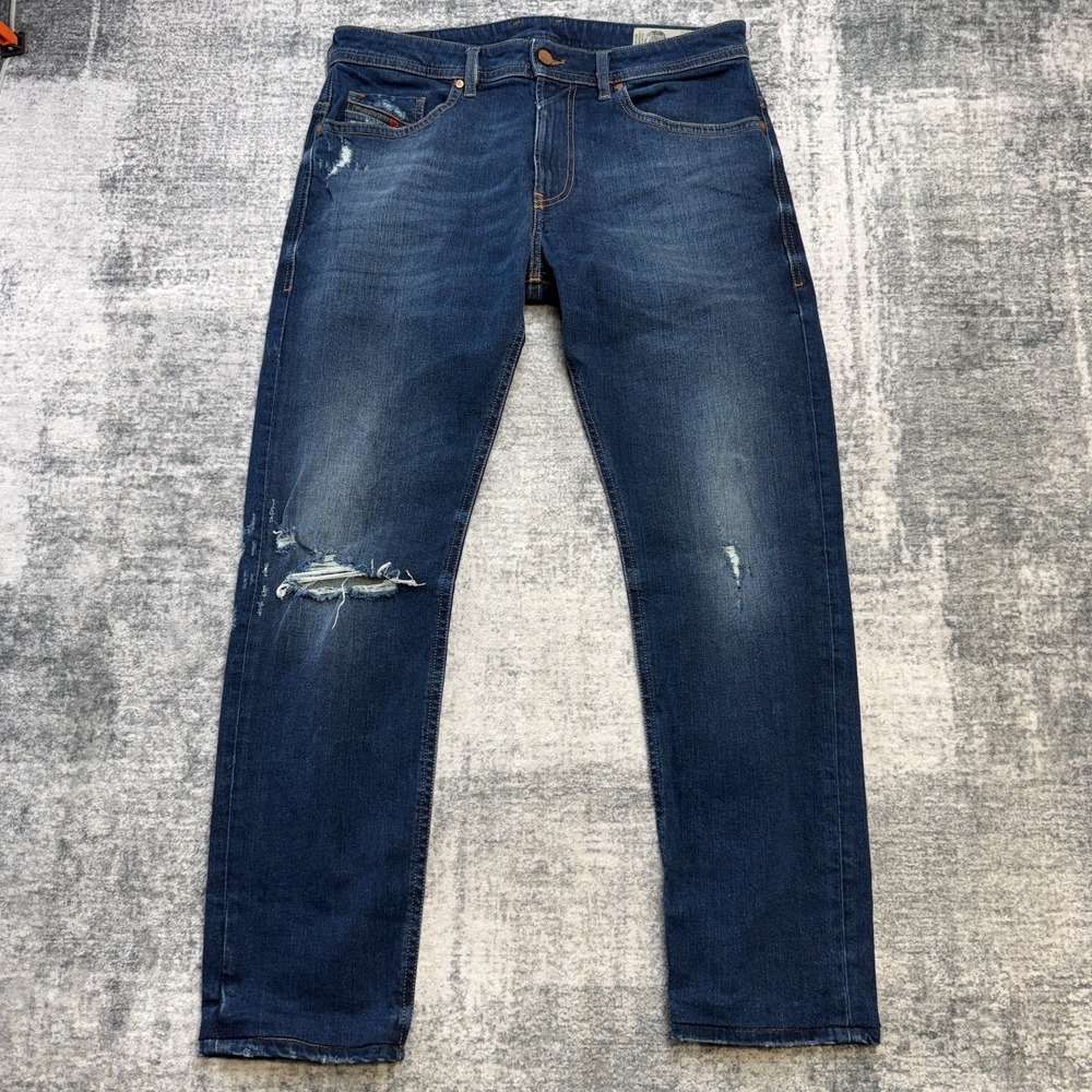 Diesel Thommer Slim Skinny‎ Jeans Mens 33x32 (33x29) Distressed Ripped Stretch
